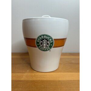 Starbucks logo ceramic cookie jar or coffee beans holder sealed with lid storage